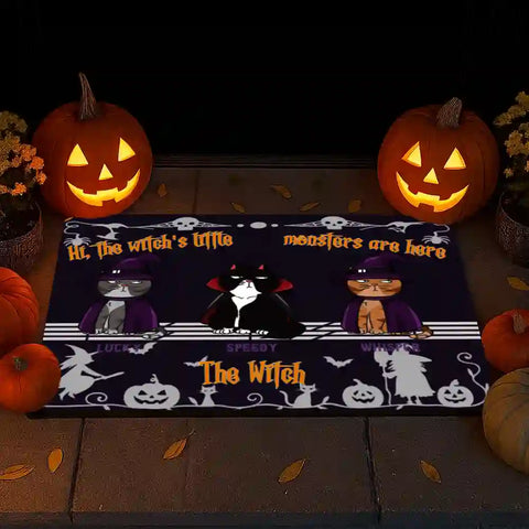 Festive Halloween Cat Doormat – Personalized with Your Kitty’s Portrait