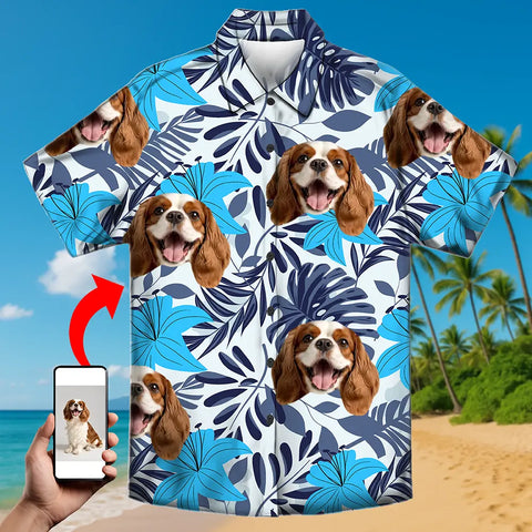 Camisa hawaiana con cara divertida: ropa de playa personalizada para el verano 