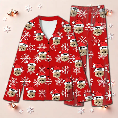 Personalized Family Photo Christmas Pajamas – Matching Sleepwear Set