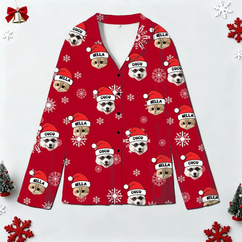 Personalized Christmas Family Pajamas – Long Sleeve Matching Sets for Adults, Kids & Pets