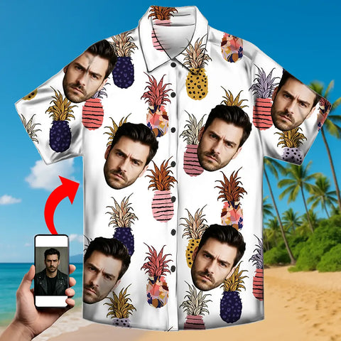Camisa hawaiana con cara personalizada: ¡Atrae miradas este verano! 