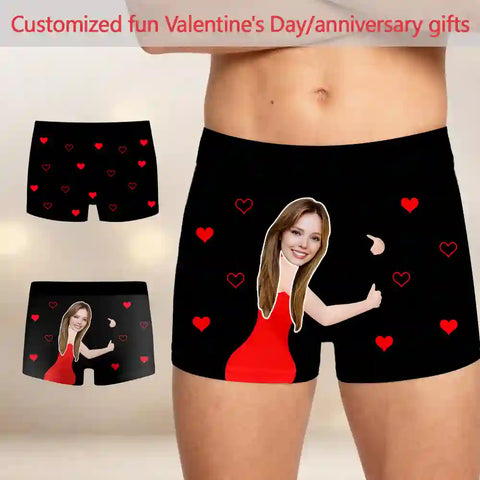 Personalized Face Boxers for Him – Custom Photo Underwear, Wedding, Anniversary & Birthday Gift for Husband or Boyfriend