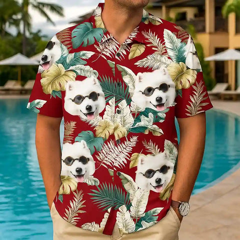Custom Aloha Shirt with Any Face – Kids, Pets, Partners & More!