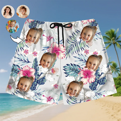 Pantalones cortos hawaianos con foto personalizada: un divertido regalo de verano 
