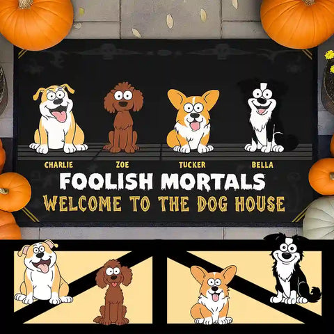 Festive Halloween Welcome Mat – Personalized with Your Dog’s Portrait