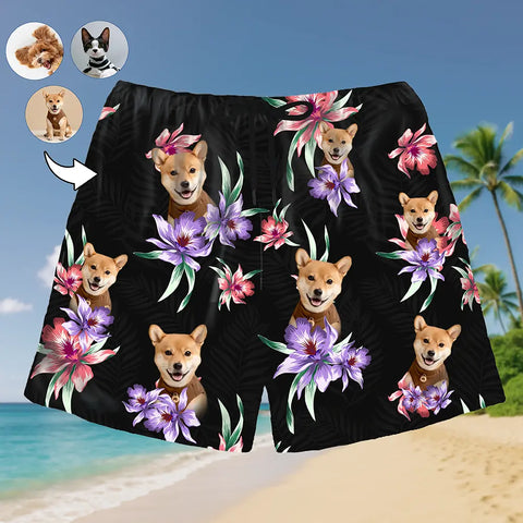 Personalized Tropical Print Shorts – Your Face, Your Island Style
