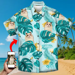 Camisa hawaiana con cara personalizada: ¡Atrae miradas este verano! 