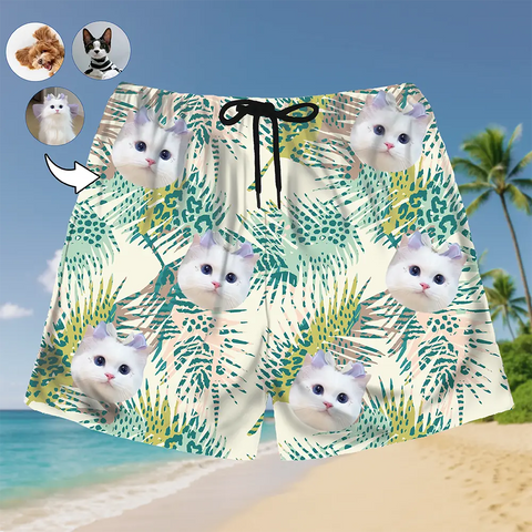 Face on Vacation – Personalized Summer Shorts with Tropical Flair