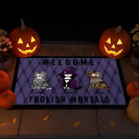 Gift for Cat Owners – Personalized Outdoor Welcome Mat