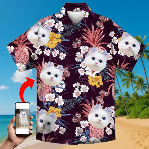 Camisa hawaiana personalizada con tu foto: un regalo divertido y personalizado para tus vacaciones. 