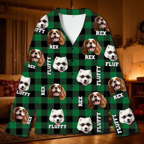 Personalized Christmas Pet Family Pajamas – Holiday Sleepwear with Festive Prints & Matching Hats