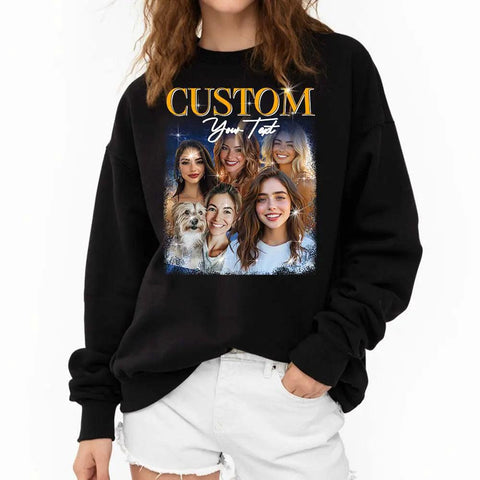 T-shirt personnalisé vintage rap bootleg des années 90 - T-shirt hip-hop rétro personnalisé - Cadeau pour petite amie