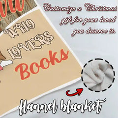 Custom Name Book Lover Blanket – Cozy Reading Throw for Bedroom or Library