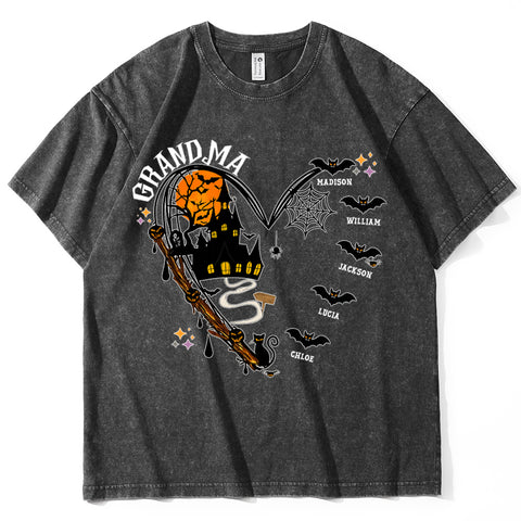 Custom Personalized Family Matching Halloween Shirts - Gift for Grandma and Grandchildren