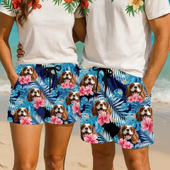 Pantalones cortos hawaianos con cara personalizada: un divertido atuendo vacacional personalizado