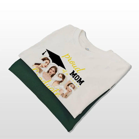 Fière maman d'un diplômé de 2025 - T-shirt, sweat-shirt et sweat à capuche unisexe personnalisé - Cadeau pour maman