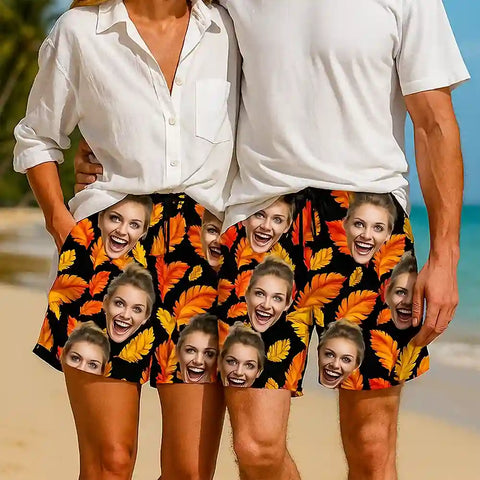 Pantalones cortos hawaianos divertidos y personalizados: ¡agrega caras para lograr el mejor look! 