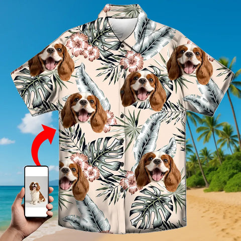 Camisa hawaiana con cara personalizada: un regalo divertido y tropical para la playa 