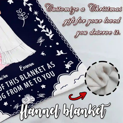 Personalized “To My Bestie” Blanket – Custom Friendship Flannel Throw Gift