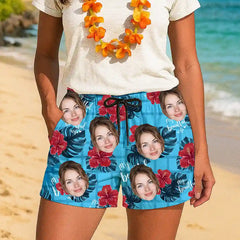 Shorts hawaianos con cara: personalizados, divertidos y con estilo