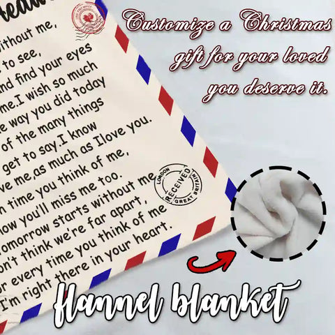 "Always With You" Memorial Blanket - Personalized Photo Flannel Blanket, "Letter from Heaven", Sympathy Gift, Christmas Gift