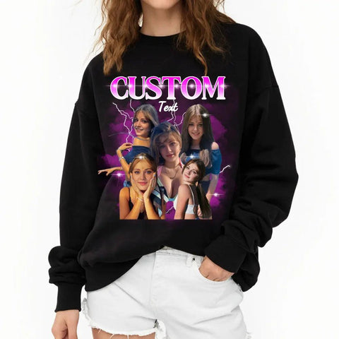 Camiseta, sudadera o sudadera unisex personalizada con foto personalizada "Vibraciones positivas, vida positiva" - Regalo para familiares, dueños y amantes de las mascotas.