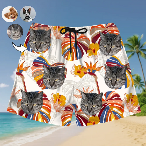 Custom Face Hawaiian Shorts – Funny Personalized Summer Gift