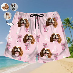 Pantalones cortos hawaianos con estampado personalizado: un divertido regalo fotográfico para las vacaciones de verano 