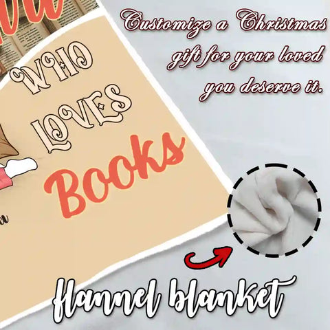 Custom Name Book Lover Blanket – Cozy Reading Throw for Bedroom or Library
