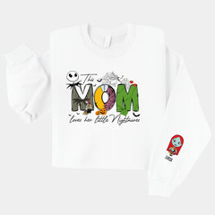 Customize this mom love her nightmare sweatshirt, personalized Halloween sweater, Halloween gift