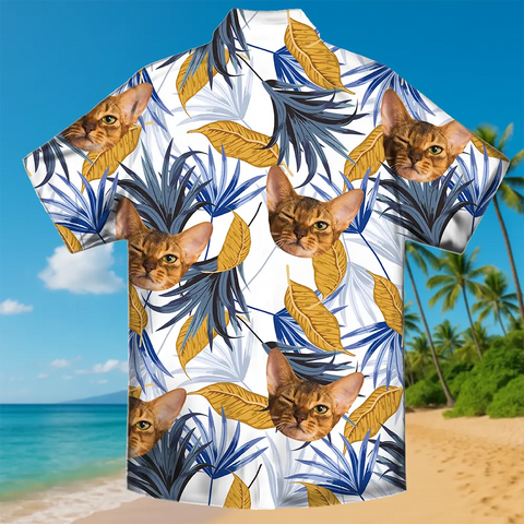 Personalized Face Shirt – Bold Tropical Design for Summer Fun