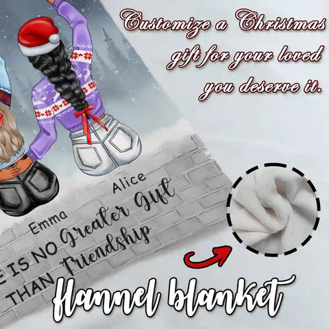 "Another Year Together" Personalized Girlfriend Blanket - A Customized Gift for a Friend or Sister