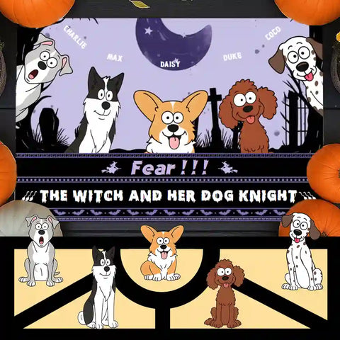 Personalized Haunted Dog Welcome Mat – Custom Pet Name & Design