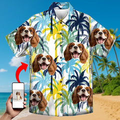 Personalized Face Shirt – Custom Tropical Summer Shirt with Your Photo