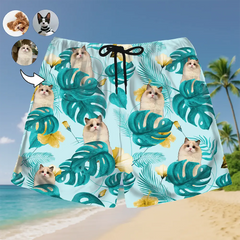 Pantalones cortos hawaianos con cara personalizada: personalizados para la diversión del verano 