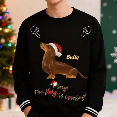 Custom Dog Christmas Ugly Sweater – Personalized Holiday Sweatshirt with Pet Photo, Multiple Dog Prints Available, Perfect Gift for Pet Lovers