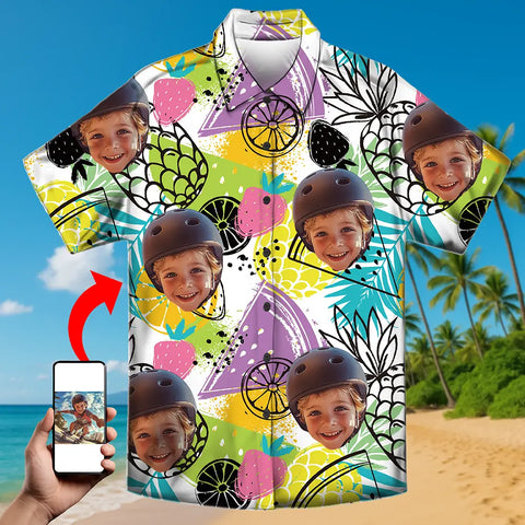 Tu foto, ambiente tropical: la camiseta de playa personalizada definitiva 
