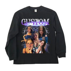 Camiseta, sudadera o sudadera retro unisex con foto personalizada: regalo para novia, amigos o pareja.