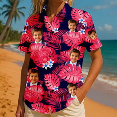Custom Tropical Shirt – Personalized Photo Print for Beach Days