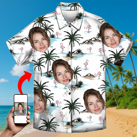 Funny Face Hawaiian Shirt – Personalized Tropical Beachwear Gift