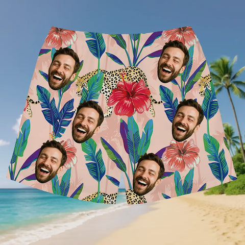 Short tropical personnalisé – Portez fièrement votre visage 