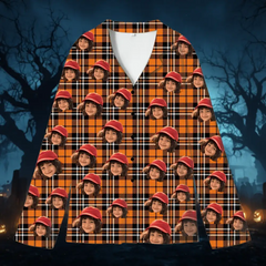 Custom Halloween Pajamas – Personalized Dog, Cat & Human Face Sleepwear Gift