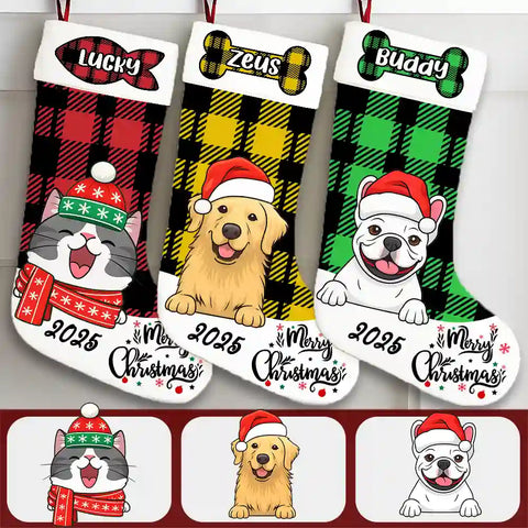 Personalized Dog & Cat Christmas Stocking-01