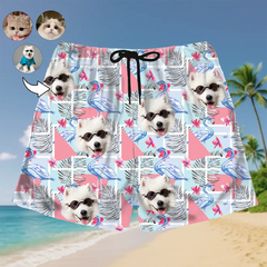 Shorts tropicales con tu cara: un divertido atuendo vacacional personalizado 