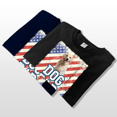 Foto personalizada: "El hogar está donde esté mi perro papá". Camisetas, sudaderas y sudaderas personalizadas para perros. Regalo para papá, abuelo. Día del padre. Regalo para papá, dueños de mascotas y amantes de las mascotas. 
