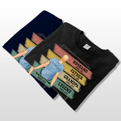 Leyenda de marido, padre y abuelo: camisetas, sudaderas y sudaderas personalizadas