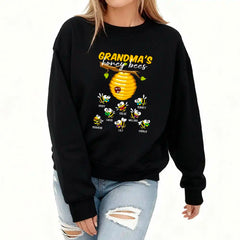 Personalized Grandma’s Honey Bees Sweatshirt with Kids’ Names