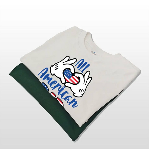 Papás, abuelos e hijas estadounidenses: camisetas, sudaderas y sudaderas personalizadas para su familia. 