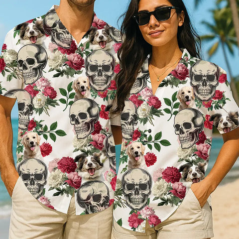 Personalized Pet Face Hawaiian Shirt – Fun Summer Style for Dog & Cat Lovers