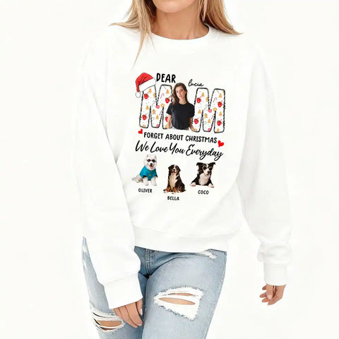 Personalized Dear MOM/DAD Sweatshirt – Custom Owner and Pet Photos